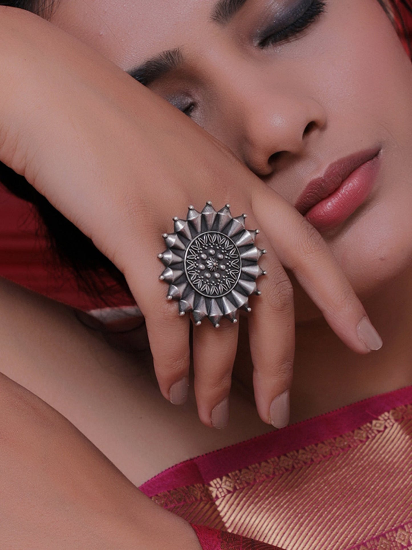 The Flowery Cone Brass Ring