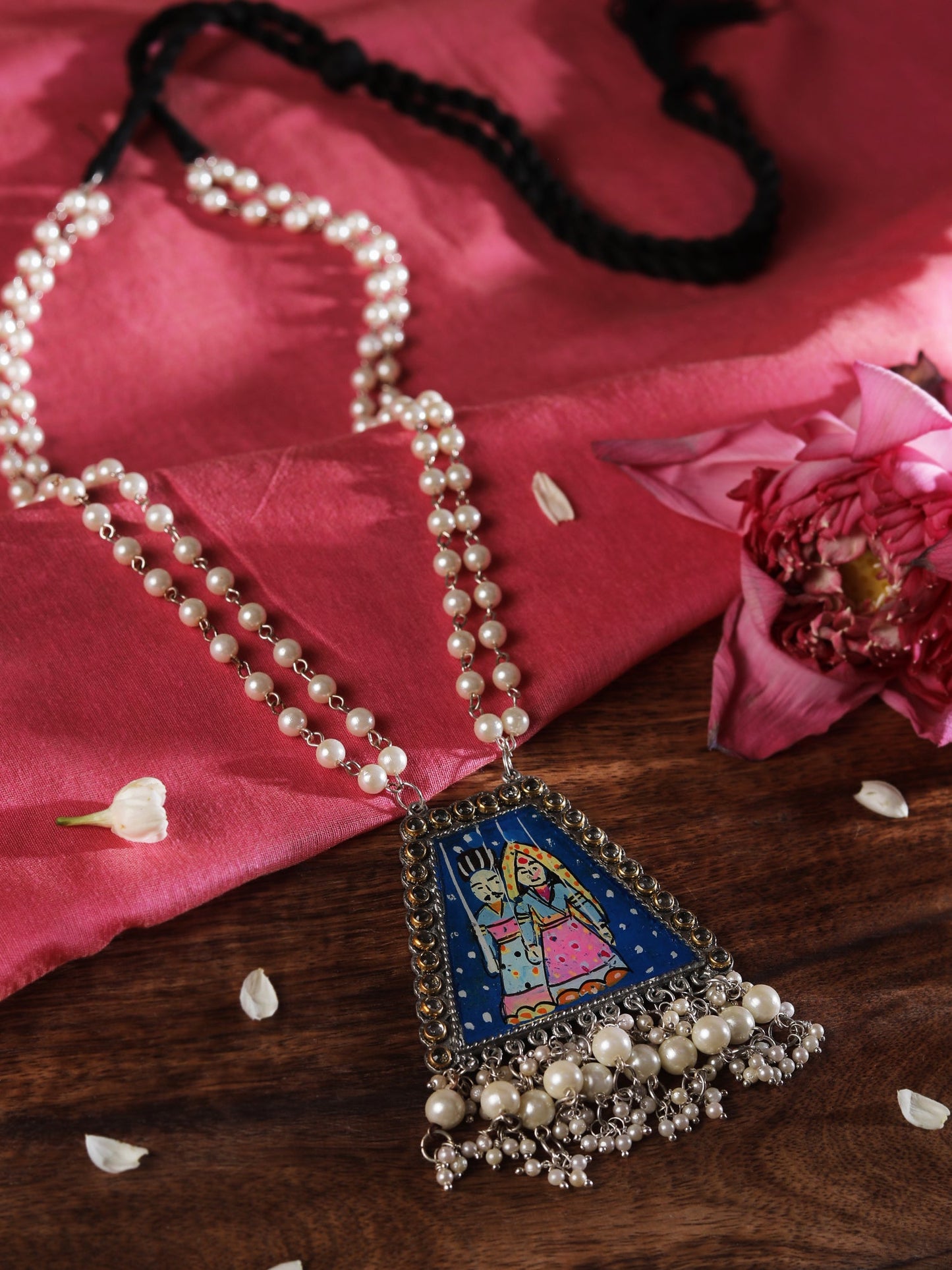 The Regal Hand Painted Puppets Necklace