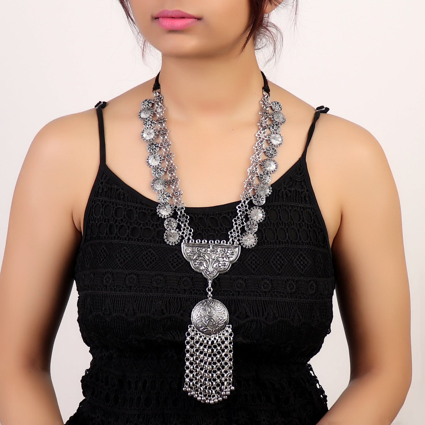 Necklace,Turkish Princess Necklace in Silver - Cippele Multi Store
