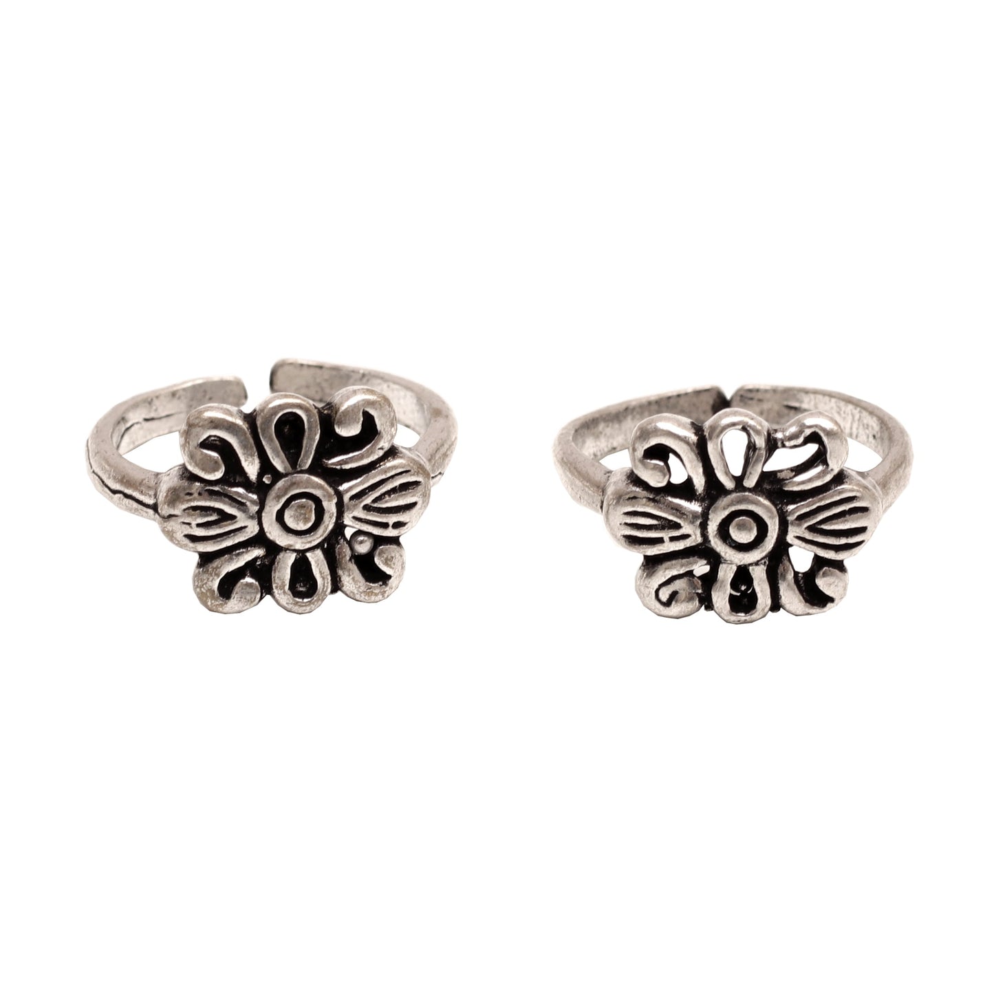 Butterfly Brass Toe Rings (Set of 2)