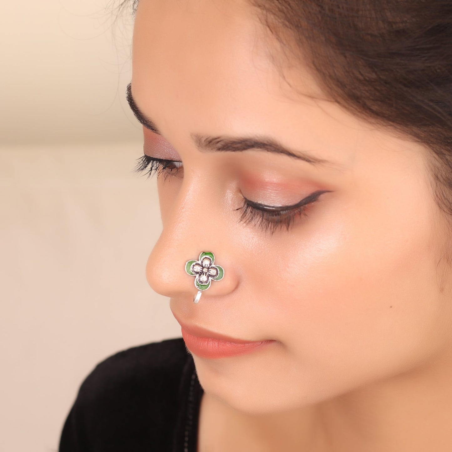 The Butterfly Nose Pin in Green