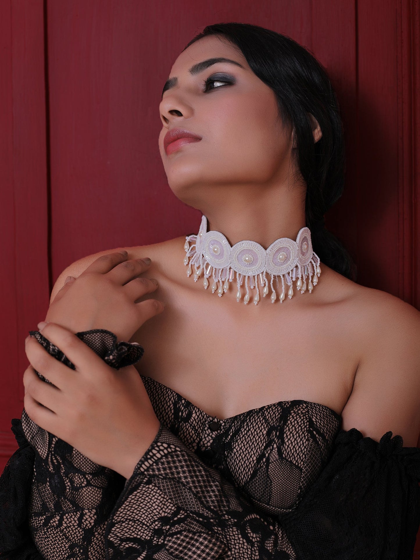 The White Beaded Maasai Choker