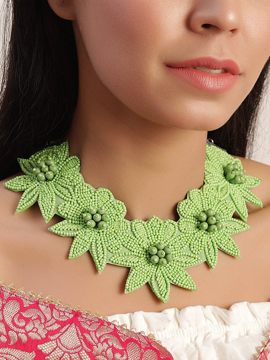 The Locust Necklace Set in Green - Cippele