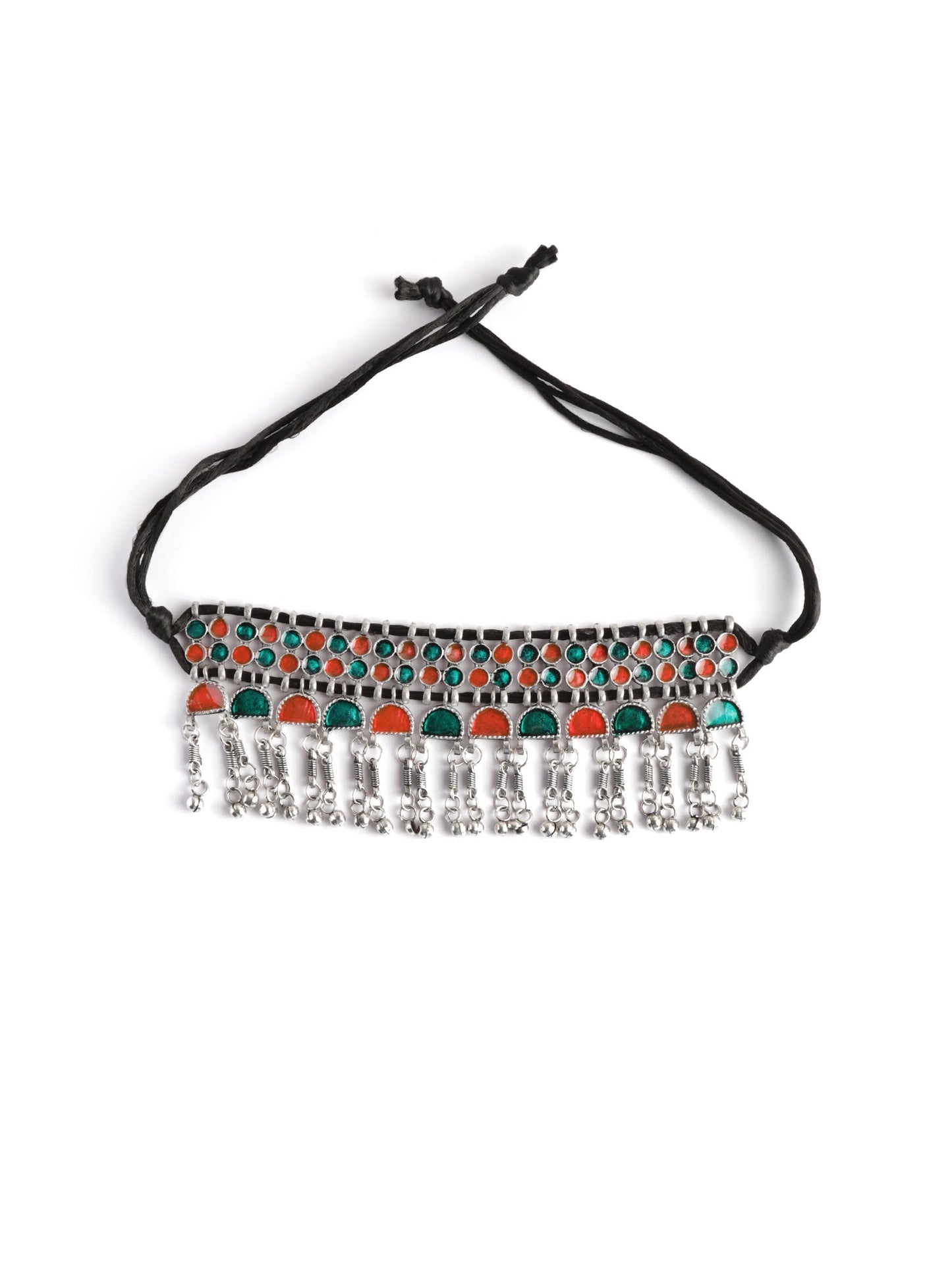 The Starry Constellation Choker in Orange & Green