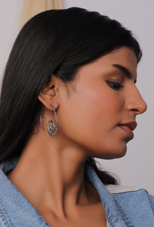 The Peacock Hoop Earrings
