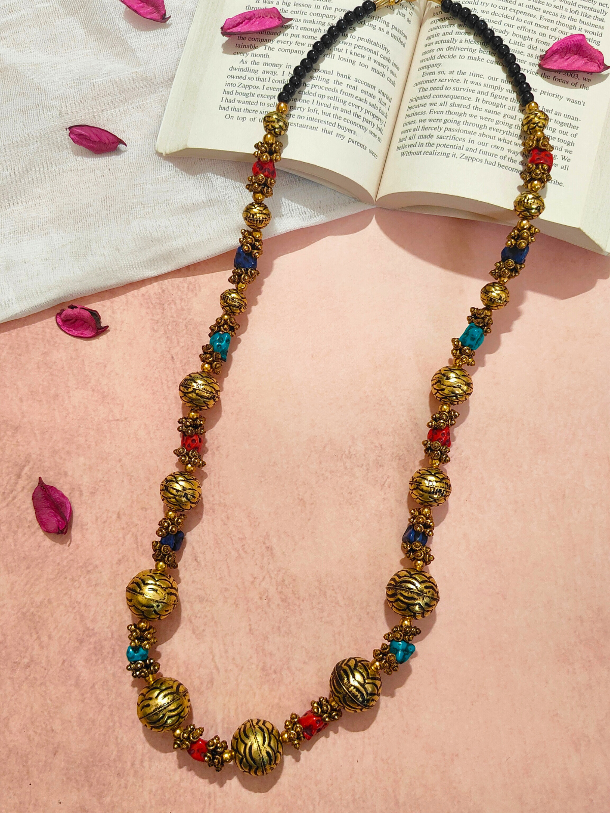 The Replenished Aparajita Necklace with Mulicolor Beads