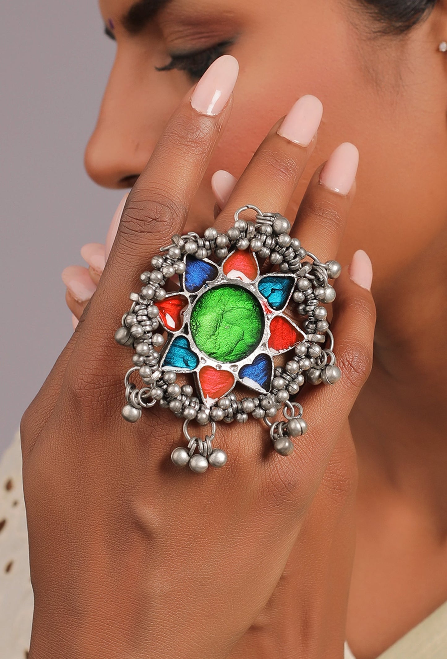 The Mandana Trinklet Meena Ring