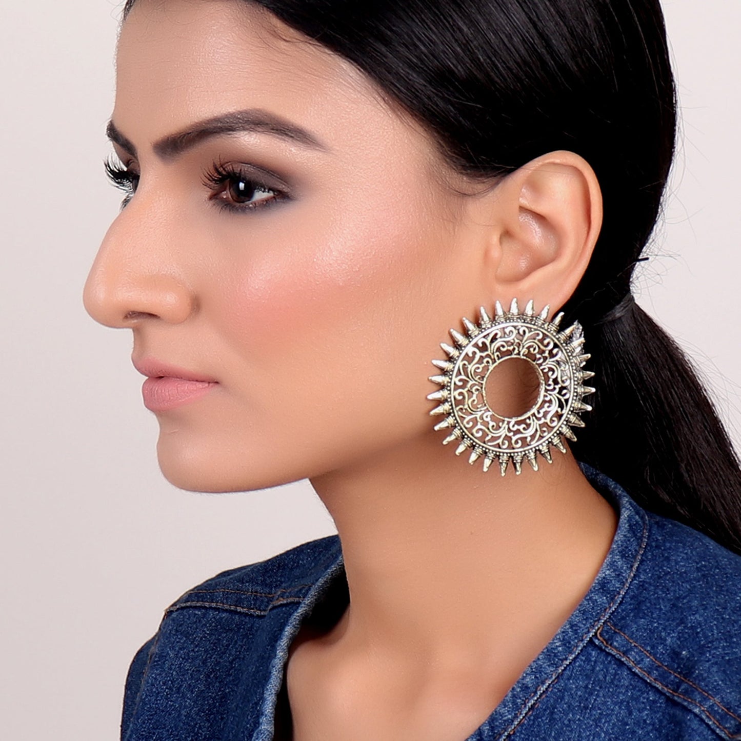 Earrings,Sizzling Sun Studs in Golden - Cippele Multi Store