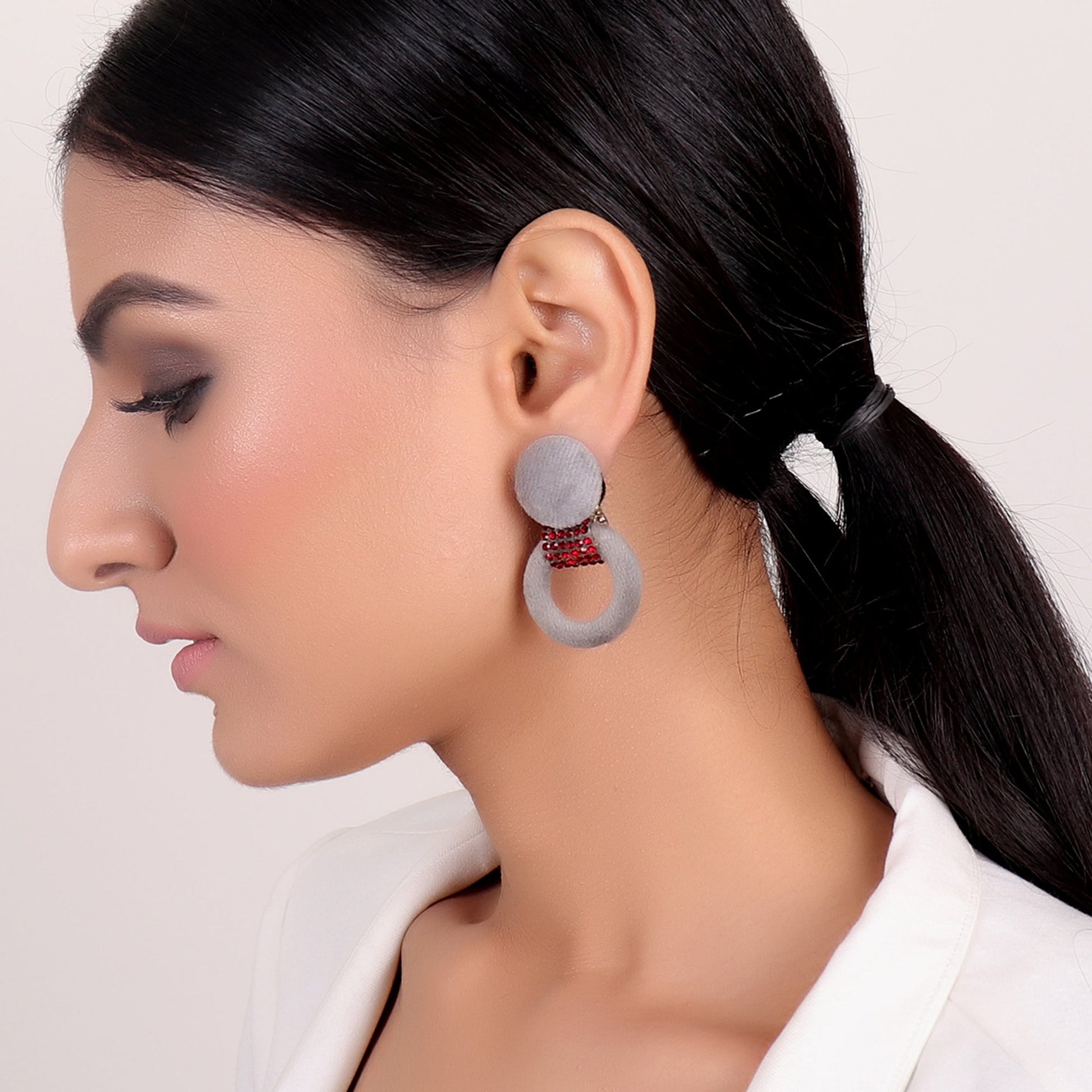 Earrings,Infinity Loop fashion Earrings in Grey - Cippele Multi Store