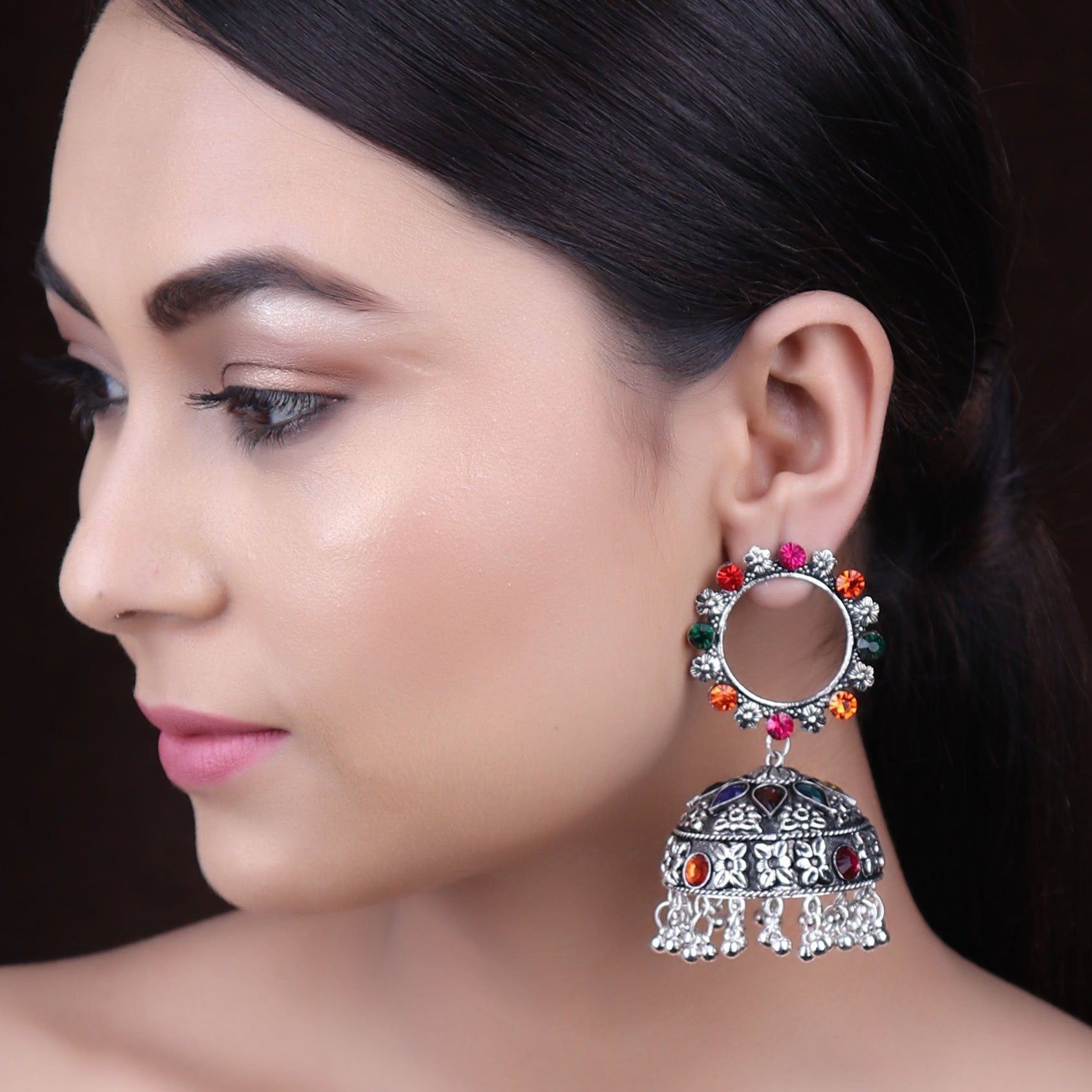Earrings,The Twirl Pearl Earring in Multicolor - Cippele Multi Store