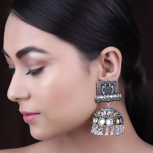 Earrings,The Farbella Jhoomer Earrings in White & Cream - Cippele Multi Store