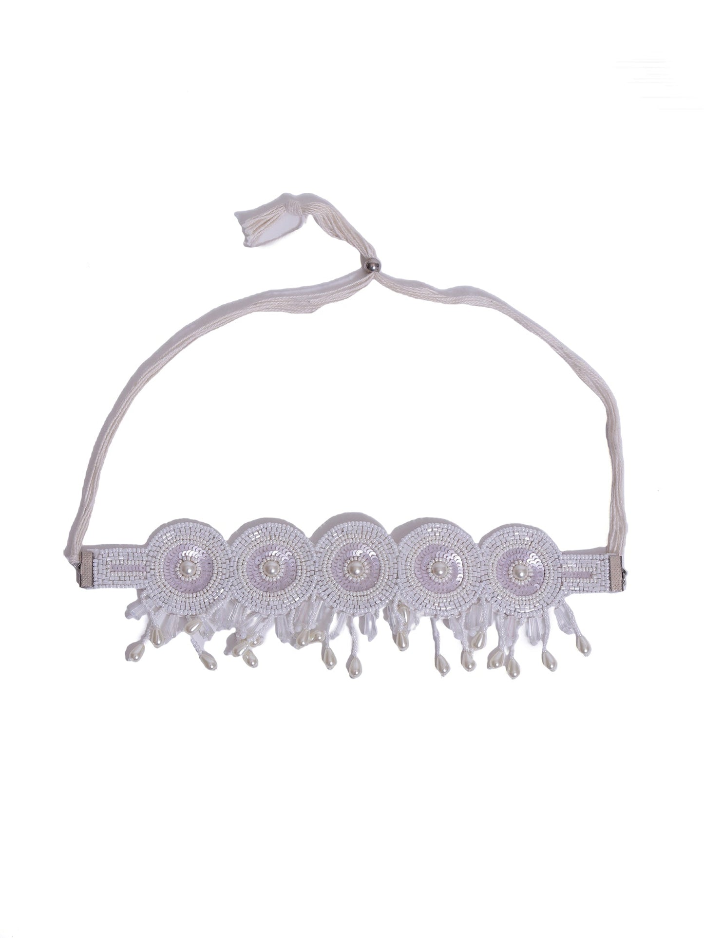 The White Beaded Maasai Choker