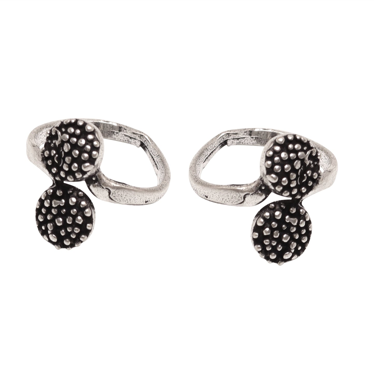 Dotted Brass Toe Rings (Set of 2)