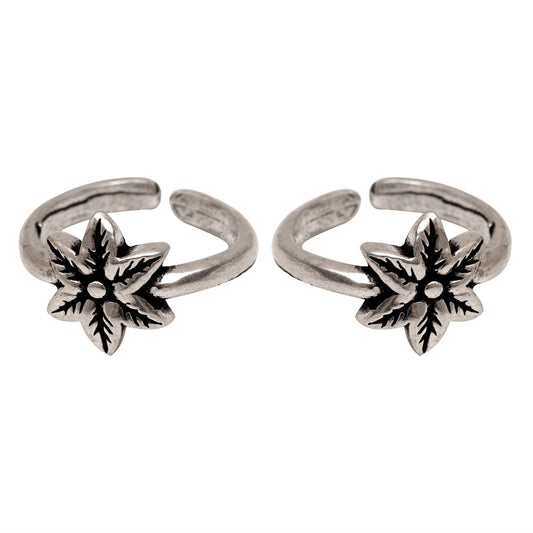 Autumn Leaf Brass Toe Rings (Set of 2)