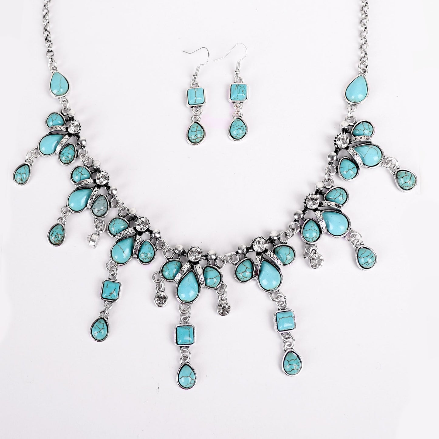 Necklace Set,Queen of Greece Necklace Set in Turquoise - Cippele Multi Store