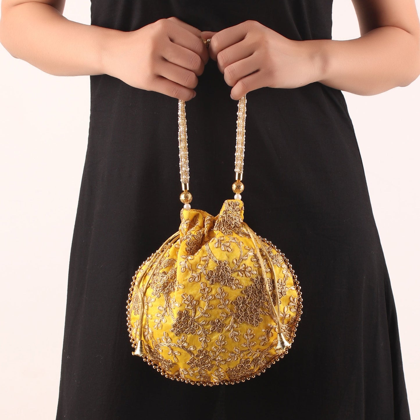 Potli,The Golden Amulet Yellow Potli - Cippele Multi Store