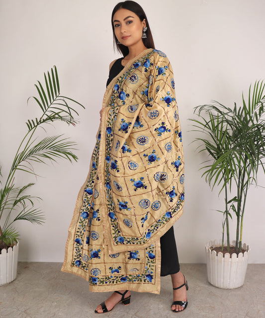 Dupatta,The Voila Phulkari Dupatta - Cippele Multi Store