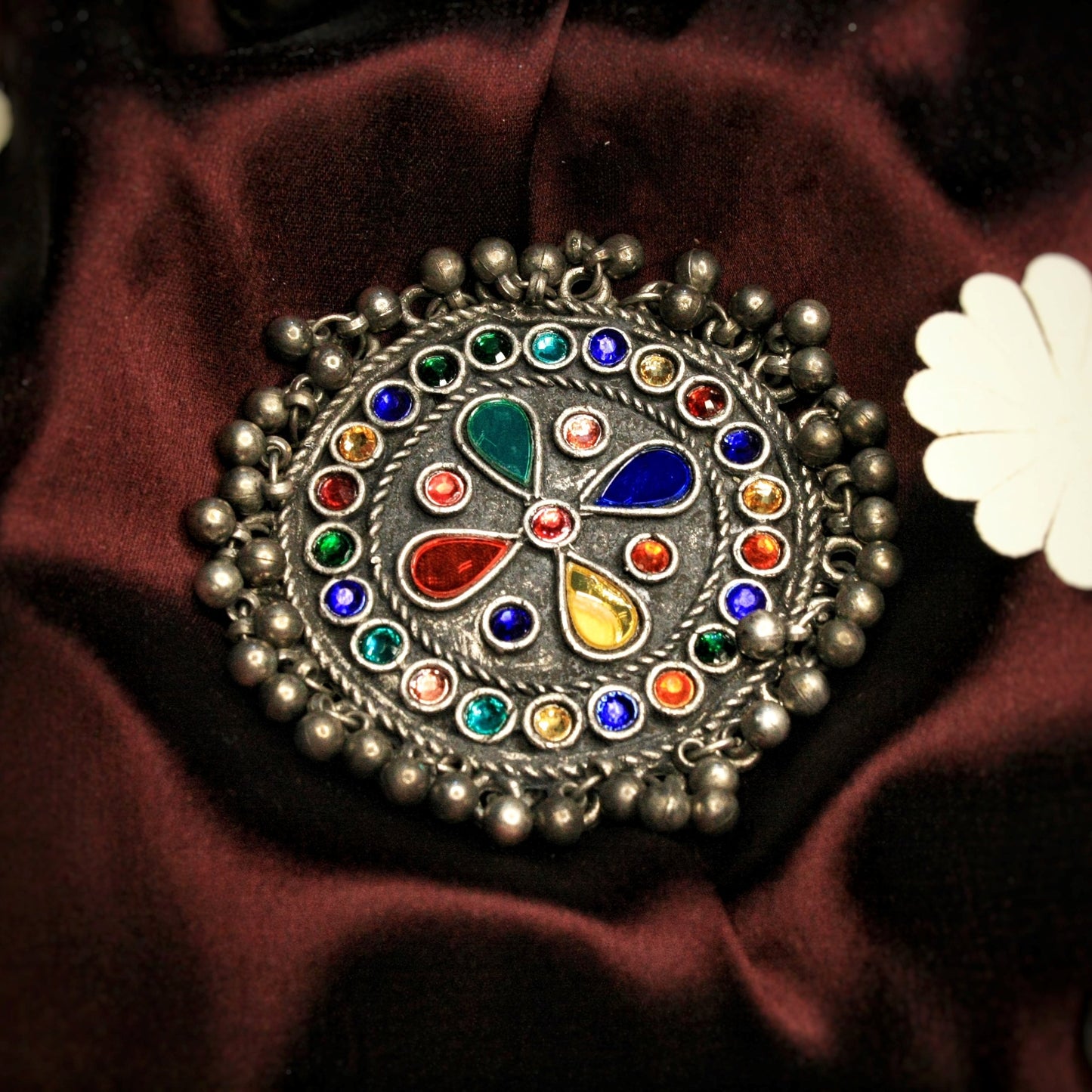 The Color Droplet Afghani Adjustable Ring