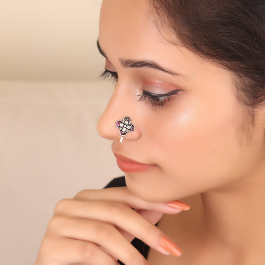 The Butterfly Nose Pin in Purple